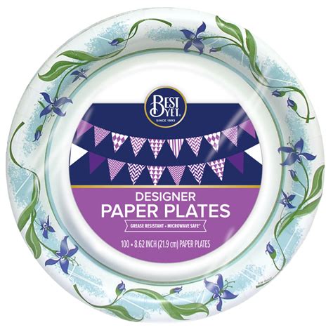 Plates Paper Design 9 In - Best Yet Brand