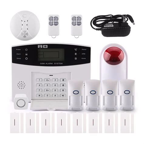 GSM LCD WIFI Smart Home Burglar Security Alarm System 433 Intelligent Alarm Android For IOS APP ...