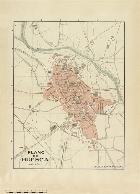 Huesca map - Full size