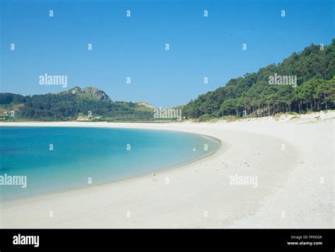 Rodas beach. Cies Islands, Atlantic Islands National Park, Vigo, Pontevedra province, Galicia ...