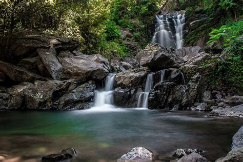 Hebbe Falls, Karnataka - Water travels from 168 meters of height here and forms a scenic view ...