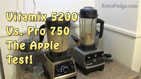 Vitamix 5200 vs. Professional Series 750 - The Apple Test - YouTube