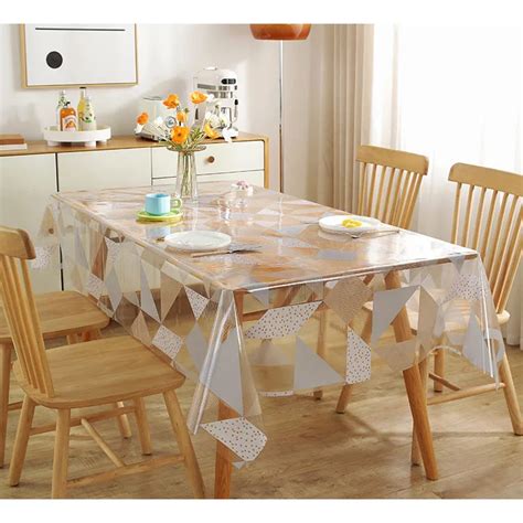 High Quality Clear Pvc Tablecloth Table Protector Clear Plastic ...