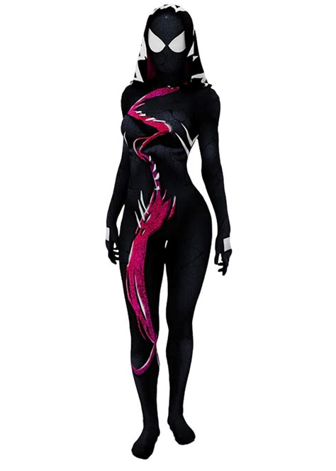 Spider Gwen Stacy Costume Venom Spider Bodysuit Cosplay for Adult Kids ...