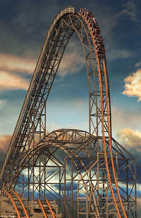 Six Flags open Goliath, world's tallest, steepest and fastest wooden roller coaster | Daily Mail ...