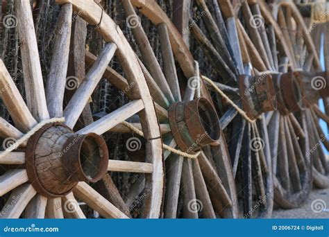 Old wagon wheels stock photo. Image of metal, outside - 2006724