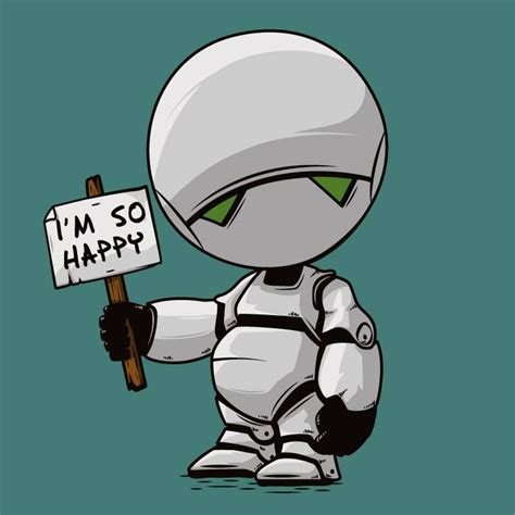 Marvin - credits to "Le Duc" | Happy artwork, Hitchhikers guide to the ...