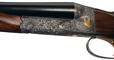 Exceptional Custom Engraved Gold Inlaid Winchester Model 21 Duck Grade Double Barrel Shotgun