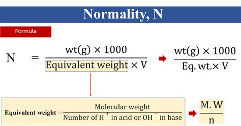 E-Lifes: Calculation of Normality in acid - base