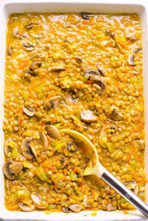 Lentil Casserole with Mushrooms - iFOODreal.com