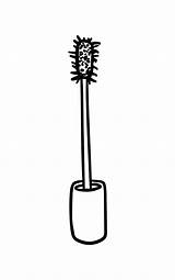 Premium Vector  Mascara Brush cosmetics makeup Doodle Linear Cartoon sketch template