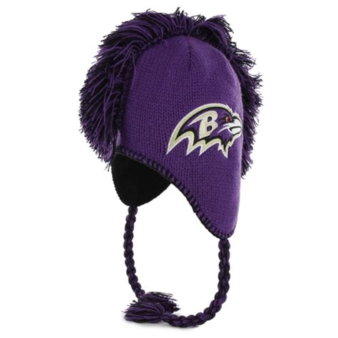 '47 Brand Baltimore Ravens Mohican Knit Hat with Tassels - Purple ...