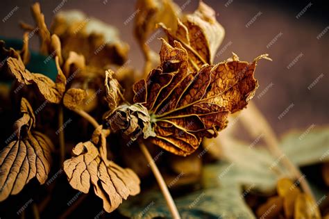 Premium AI Image | Dried flowers up close capturing closeup shots of ...