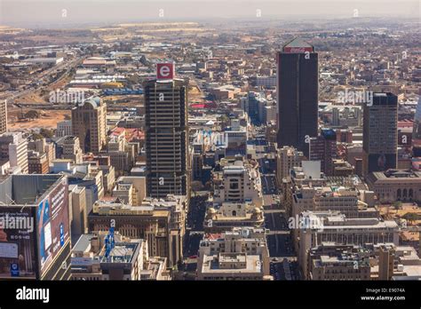 JOHANNESBURG, SOUTH AFRICA - Skyscrapers, buildings in central business ...