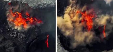 Drone Footage Of A Collapsing Iceland Volcano Crater Is Simply Incredible