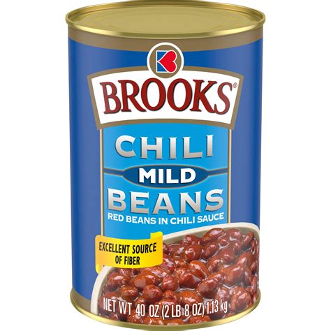 Brooks Chili Beans, Canned Red Beans in Chili Sauce, Mild Flavor, 40 oz ...