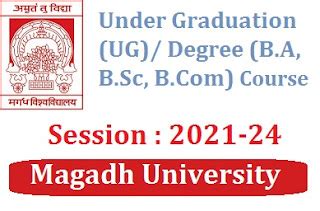 Magadh University UG Admission Online Form 2021-22