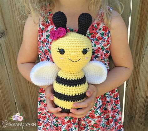 Free Crochet Bee Pattern - Grace and Yarn