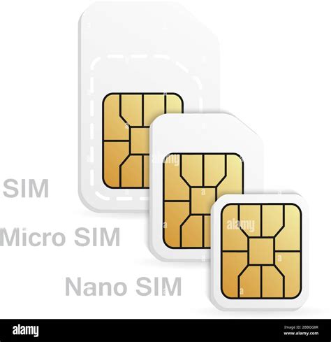 Different sim card types - Normal, Micro, Nano. Cellular phone card set ...