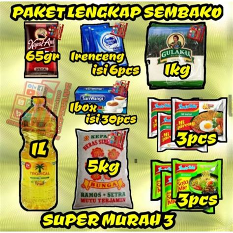 Jual PAKET SEMBAKO MURAH 3 | Shopee Indonesia