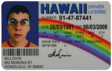 Amazon.com: McLovin Fake ID Hawaii Driver License - Superbad: Toys & Games Worst Movies, Good ...