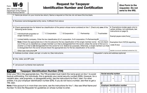 Irs Free Printable W9 Form - Printable Forms Free Online