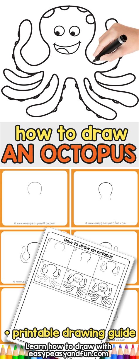 Easy Octopus Drawing For Kids