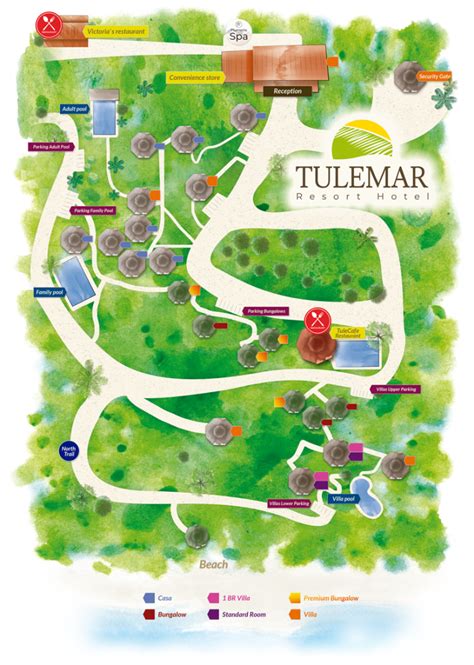 Tulemar Resort map - Travel resort maps