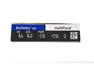 Biofinity Multifocal 6 Pack Monthly Disposable Contacts | SmartBuyGlasses South Africa