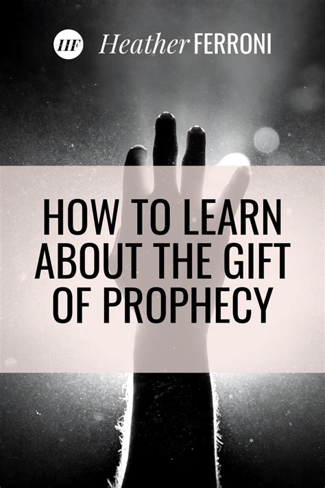 For so long I was confused yet curious...intrigued yet cautious about the Gift of Prophecy. And ...