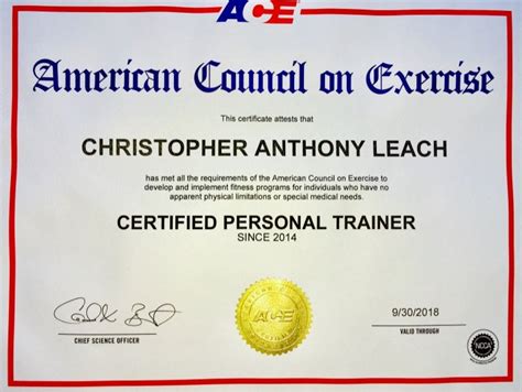 American Council on Exercise Personal Training Certification