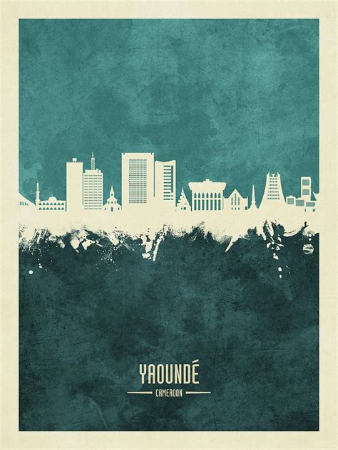 Yaounde Cameroon Skyline #41 Digital Art by Michael Tompsett - Pixels