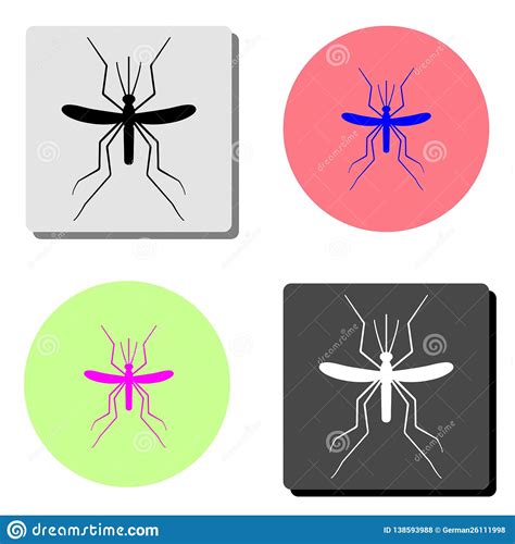 Mosquito. flat vector icon stock illustration. Illustration of template - 138593988