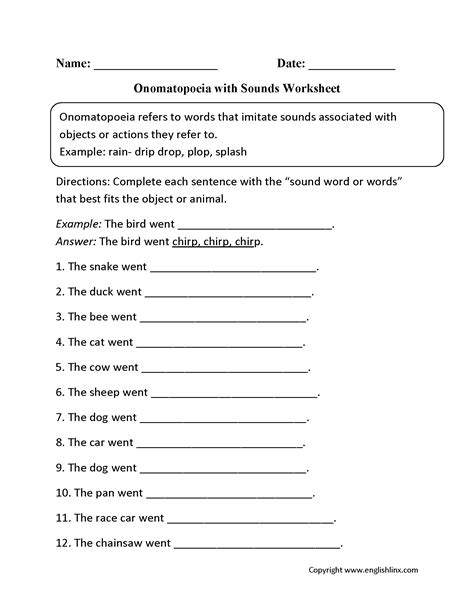 Englishlinx.com | Figurative Language Worksheets - Worksheets Library