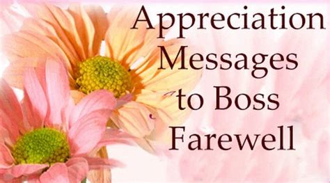 Appreciation Messages to Boss Farewell