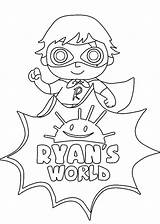 Ryans World Coloring Page sketch template