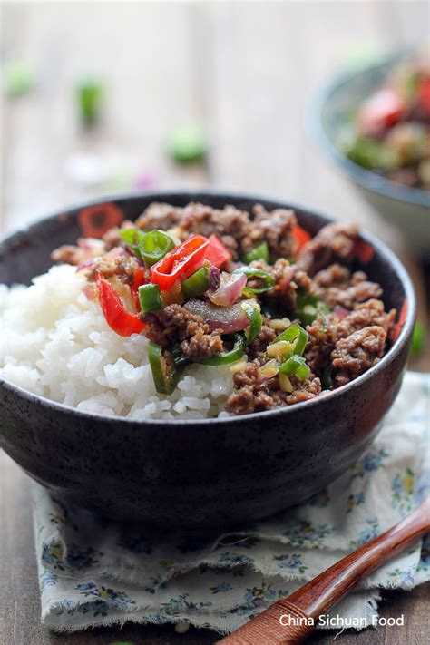 Ground Beef Rice Bowl | China Sichuan Food