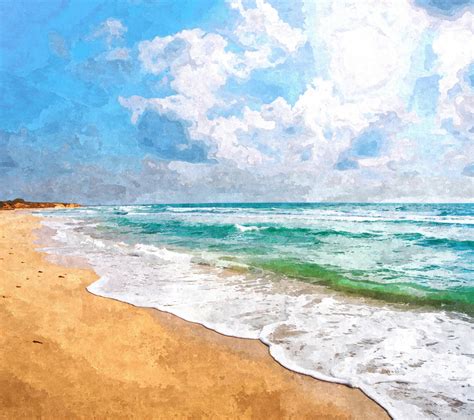 Beach Painting Free Stock Photo - Public Domain Pictures