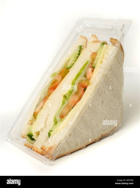 Cheese salad sandwich in a plastic sandwich container Stock Photo - Alamy