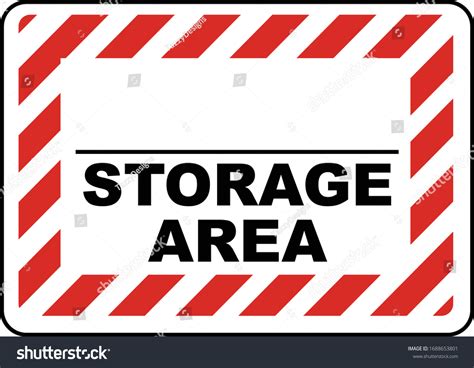 Storage Area Warning Caution Sign Stock Vector (Royalty Free ...