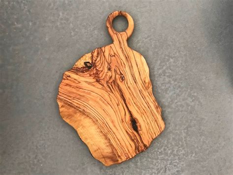 Olive Wood Cutting Board With Handle Wood Serving Board Wood - Etsy