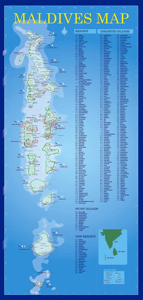 Maldives Map / Bản đồ Maldives không thể thiếu khi đi du lịch,ban do ...