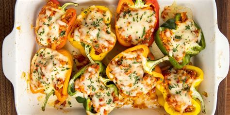 Best Chicken Parm Stuffed Peppers - How to Make Chicken Parm Stuffed Peppers