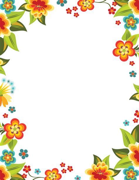 Flower Border Designs Clip Art