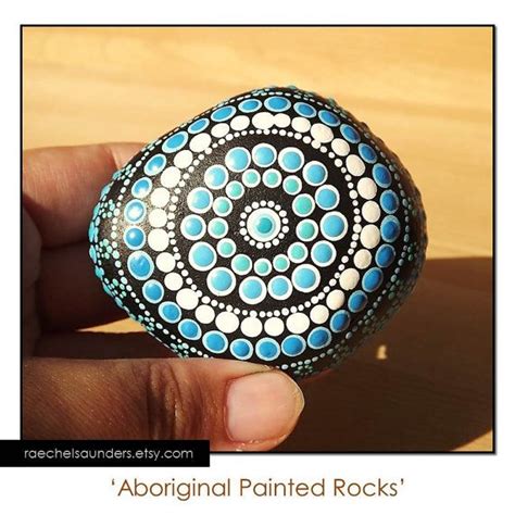 Painted Rock Aboriginal Dot Art Painted Stone Acrylic | Etsy Australia ...