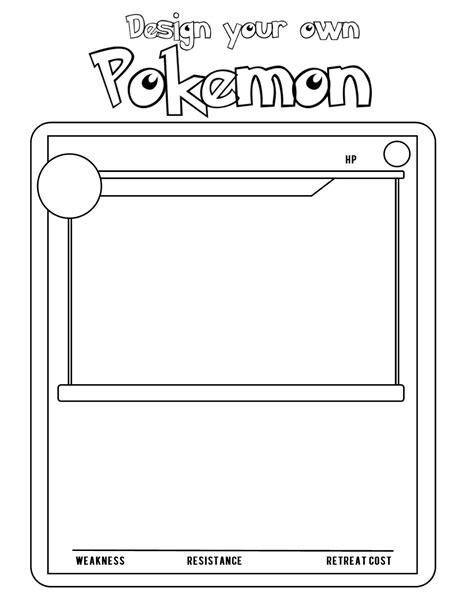 Pokemon Card Printable Template