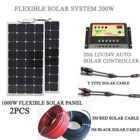 200W Panel Foldable Solar System; Solar Panel Lighting Kit, Solar Home ...