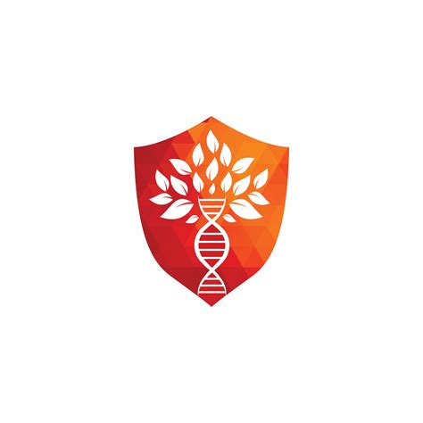 Dna tree vector logo design. DNA genetic icon. DNA with green leaves ...