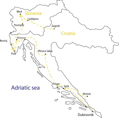 Map Of Croatia And Slovenia - Maps For You