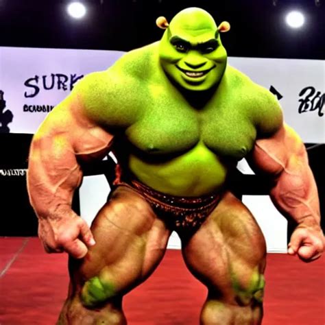 buff Shrek at a bodybuilder show | Stable Diffusion | OpenArt